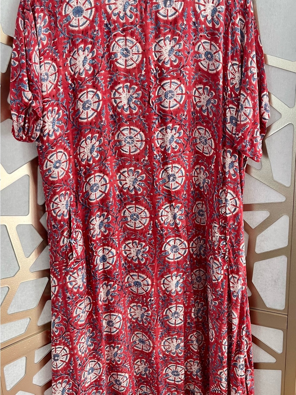 Red Floral Print Women's Dress